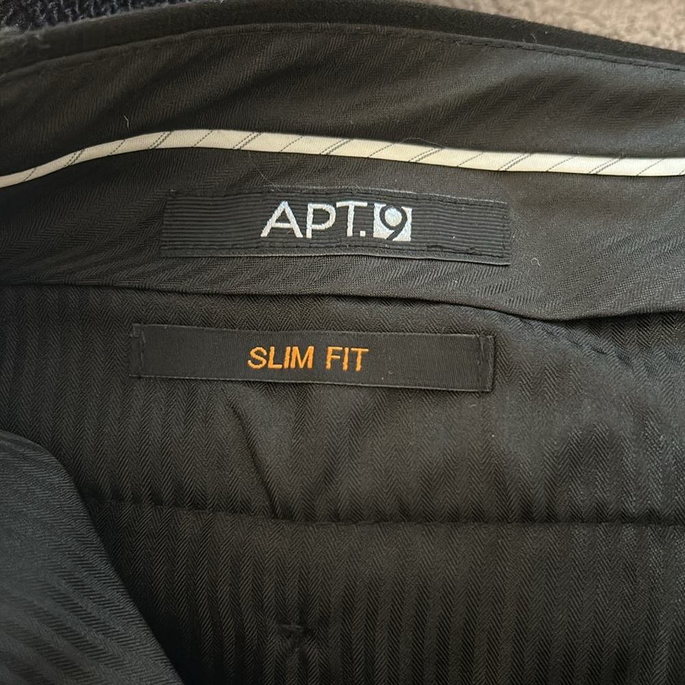NWOT APT. 9 Slim Fit Black Dress/Suit Pants 34/32 - Picture 3 of 3